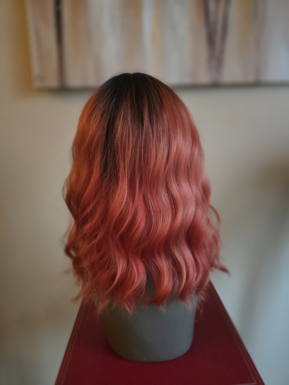 Red Cherry Cola Ombre Wavy 16" Wig NEW - Picture 5 of 8